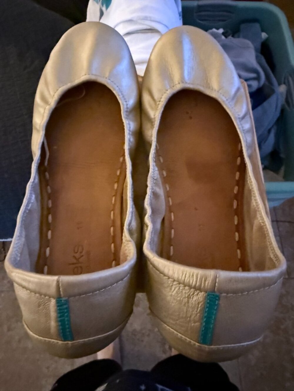 Tieks Champagne Gold Ballet Flats Women's Size 11